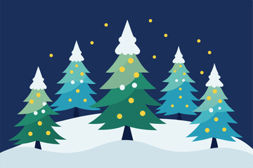 Fototapeta premium winter landscape with trees