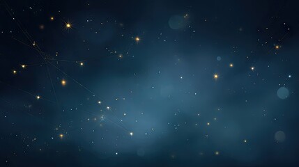 Obraz premium Deep space network. Golden lines connect glowing points against a dark nebula backdrop