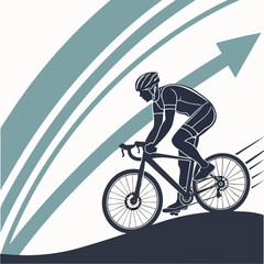 Fototapeta premium silhouette of a cyclist