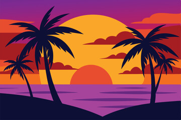 palm trees on the beach