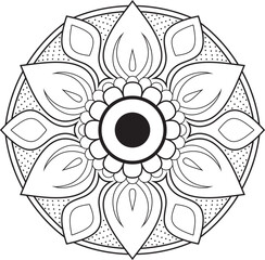 Mandala abstract floral vector illustration with decorative flowers leaves and butterfly elements on a colorful nature-inspired background