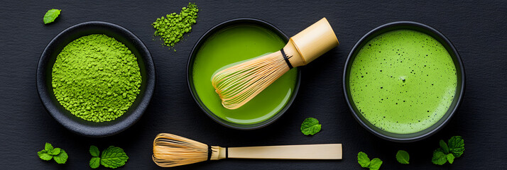 abstract background with green leaves