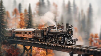 Vintage steam train model