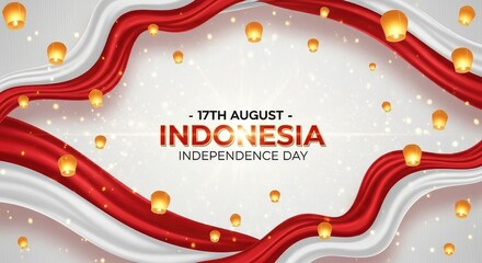 Indonesian independence day celebration background