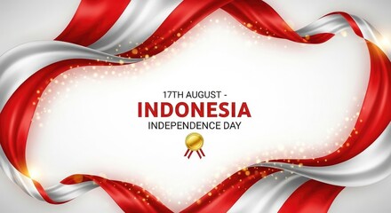 Indonesian independence day celebration graphic