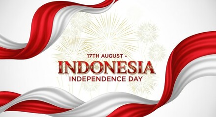 Indonesian independence day celebration graphic design