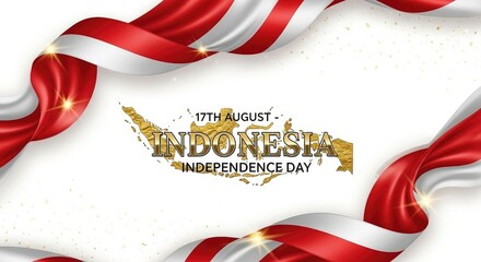 Indonesian independence day celebration graphic