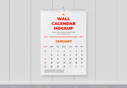 Wall Calendar Mockup