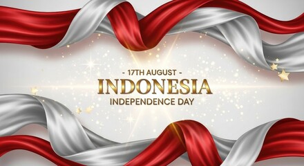 Indonesian independence day graphic design
