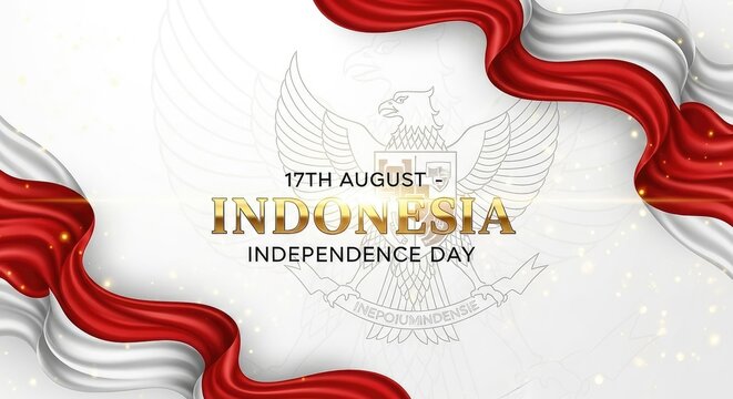 Indonesian independence day graphic design