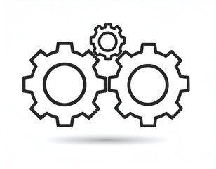 Simple gear icon set