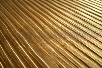 Close-up view of pleated gold fabric.