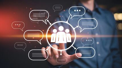 Engaging social media connections with community networking, connecting with influencers to grow your online presence and boost your business reach today