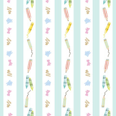 Back to school seamless pattern. These patterns are great for stationery, memo pad, notebook, school planning, cards, school invitations, classroom decorate.