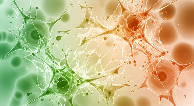 Microscopic Cells Abstract Medical Background Illustration Science Research Biology Molecules DNA Vaccine Healthcare Microscopic Close-Up Structures