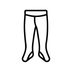 Line art illustration of tights in minimalist style  