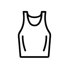 Outline of a camisole tank top in minimalist style  