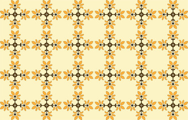 Vector seamless pattern design classical style floral