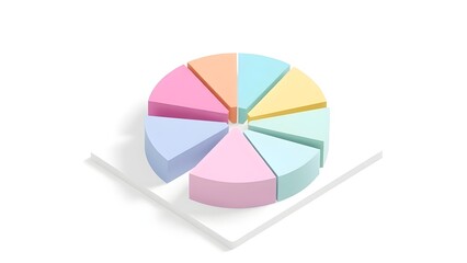 Obraz premium pie chart on white background