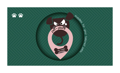 Character,  Symbol and Logo for pet shop