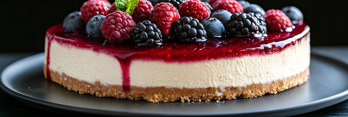 chocolate cake with cherries