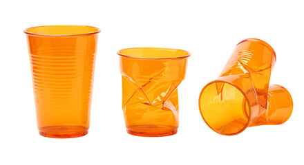 Recycled Plastic Cups Orange