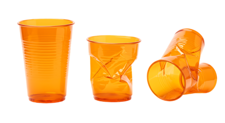 Recycled Plastic Cups Orange