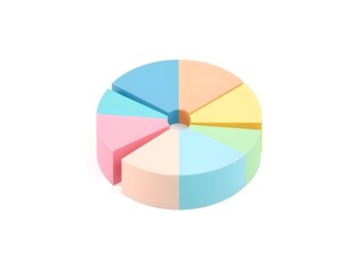 Fototapeta premium pie chart isolated on white