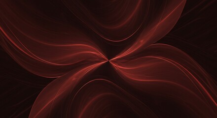 Naklejka premium Abstract Red Flowing Light Patterns in Dark Space