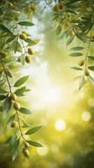 Olives Branches with Leaves
