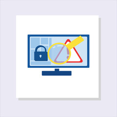 a design for data breach alert design vector
