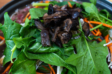 mushroom bulgogi stew before boiling
