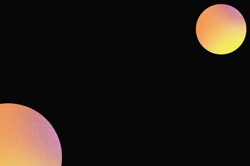 Minimal Gradient Circles on Black Background: Subtle Noise Abstract Design