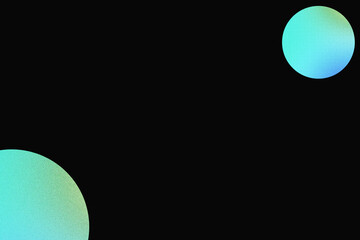 Minimal Gradient Circles on Black Background: Subtle Noise Abstract Design