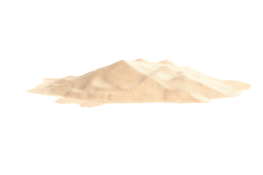 Pile of Sand Isolated on Black Background for Compositing and Design