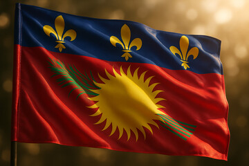 flag of Guadeloupe 