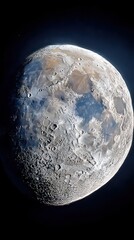 Fototapeta premium Alien moon, rocky surface