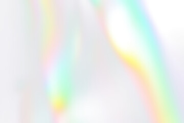 Obraz premium iridescent holographic rainbow colorful blur gradient background overlay effect,Crystal prism with rainbow ray, magic sparkle, lens flare,optical effect