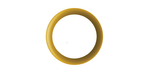 Gold circle white background. Blank space for picture, painting, card or photo. 3d realistic modern circle template vector illustration. Simple golden object mockup.