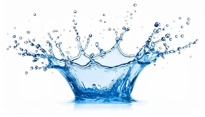 A dynamic capture of water erupting upwards, forming a crown-like splash.