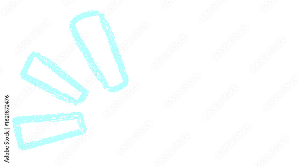 Poster bright blue outlined comic-style 