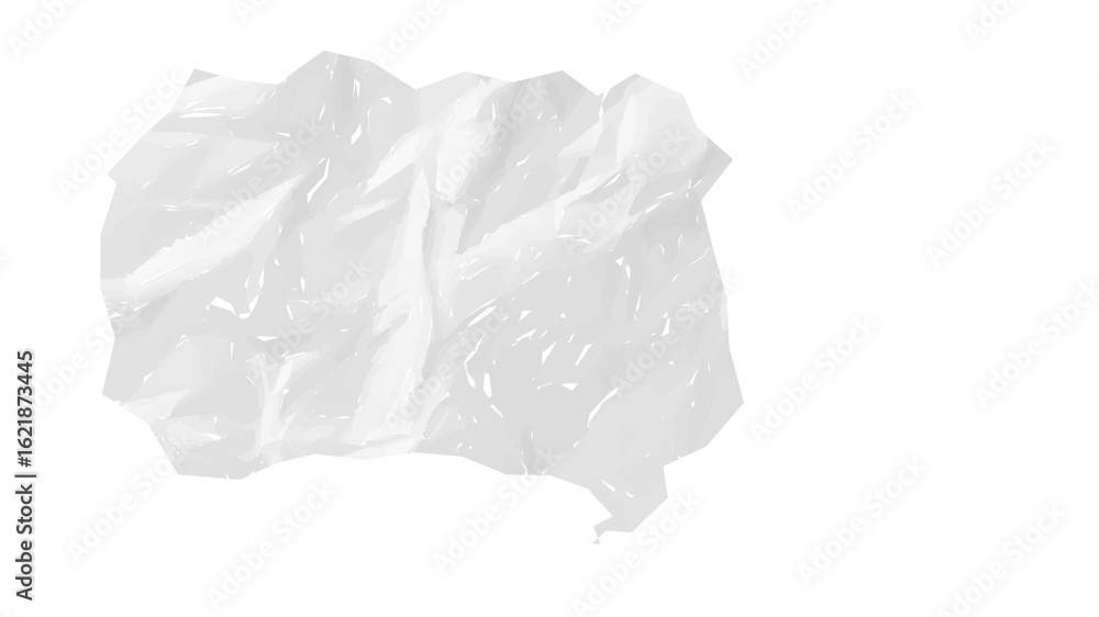Poster smooth, light grey crumpled plastic texture with soft folds and shadows, creating a subtle abstract 