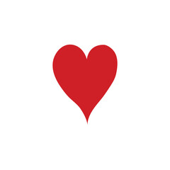 Vector illustration of a red heart icon with a minimalist design on a white background. This symbol of love, affection, and emotion is often used in graphic design, social media, and romantic-themed d