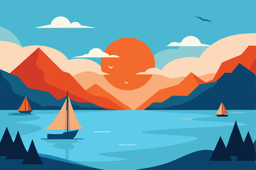 sailing boat on the sea