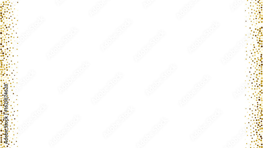 Poster transparent background with shimmering golden glitter borders on both sides, creating a luxurious an