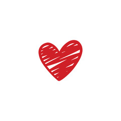 Vector illustration of a red heart icon with a minimalist design on a white background. This symbol of love, affection, and emotion is often used in graphic design, social media, and romantic-themed d