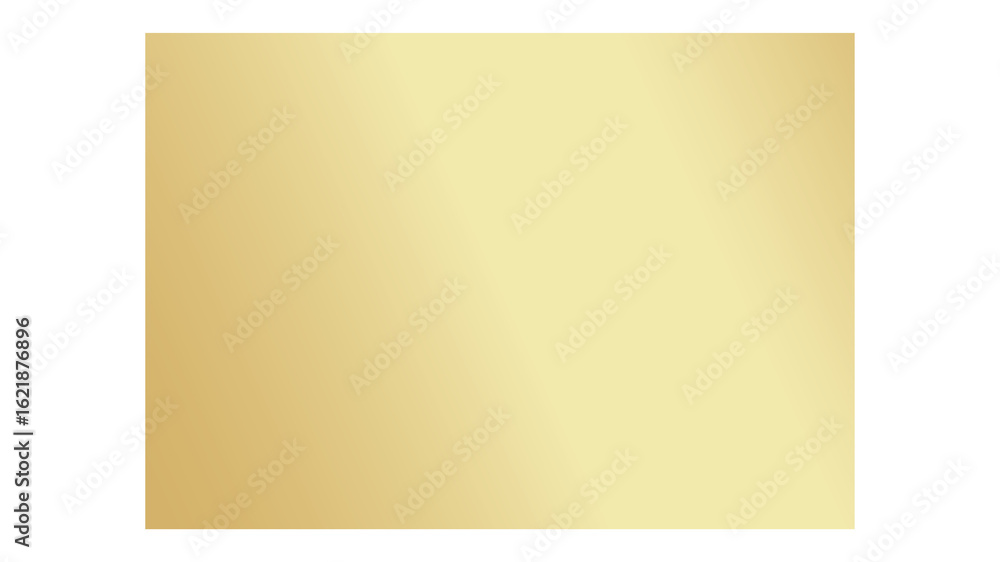 Poster smooth golden metallic gradient rectangle with a subtle shine on a transparent background, ideal for