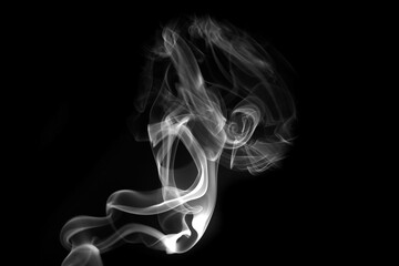  black smoke with fog and vapor background isolated png effect white coffee dust smoke cloud texture transparent clear abstract with shape magic background	
