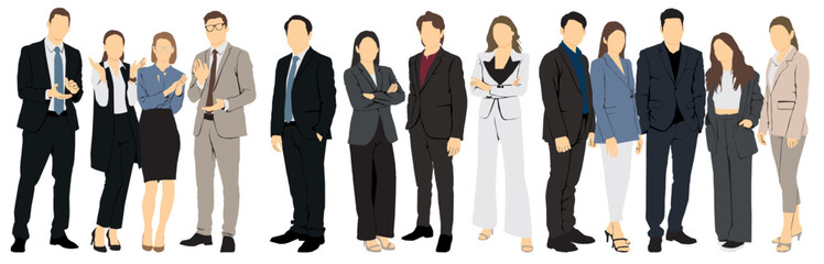 businesspeople set collection vector people business 