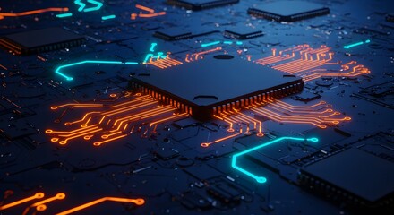 electronic circuit board with processor
